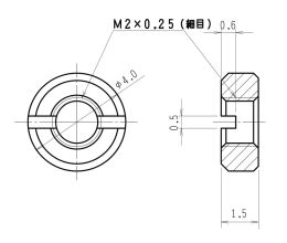 Round nut (M2xP0.25)